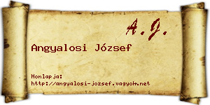 Angyalosi József névjegykártya