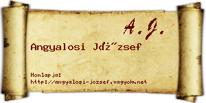 Angyalosi József névjegykártya