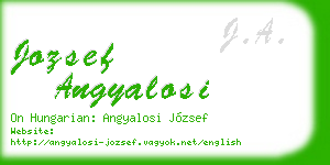 jozsef angyalosi business card